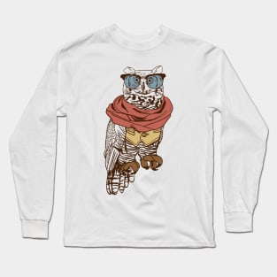 Hipster Owl Professor Long Sleeve T-Shirt